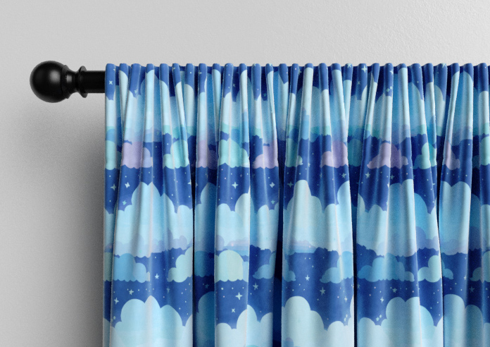 Cloudy Cosmos, Calm Blues - Made to Measure Curtains - Image 9